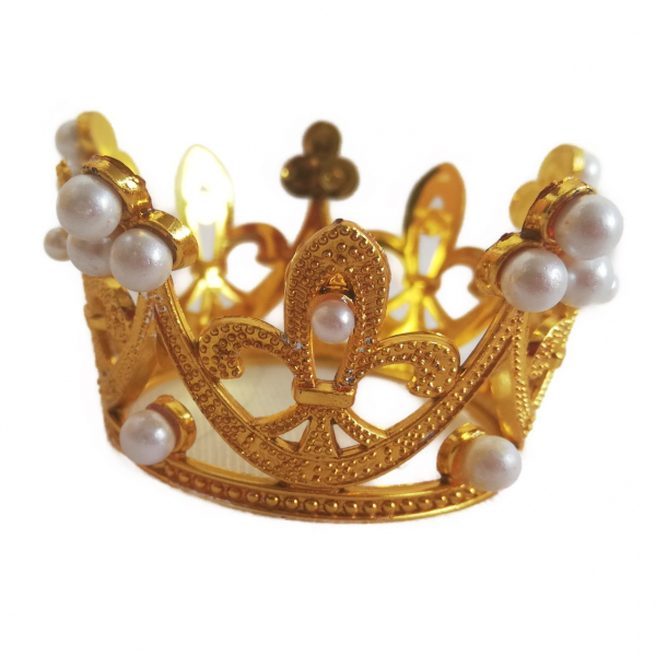 Krone aus Hartplastik - Gold und Silber